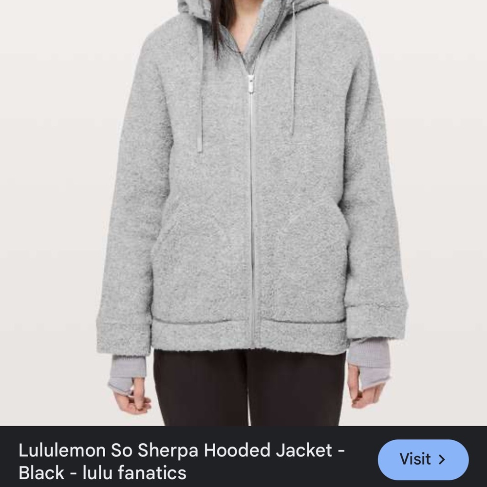 Lululemon Athletica Gray Fleece Jacket